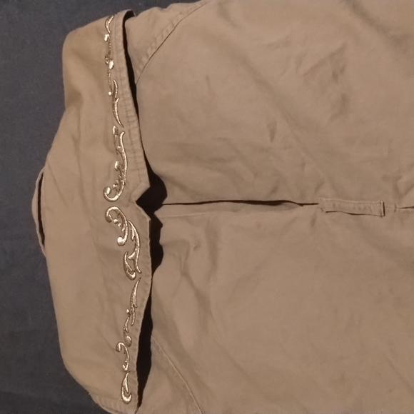 Venezia Woman's Coat 100% Cotton Size 26/28 Color: Light Brown - Picture 10 of 15